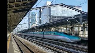 《上越新幹線》JR東日本上越新幹線高崎駅　E5系退避中　GENBI新幹線が追い抜いていく