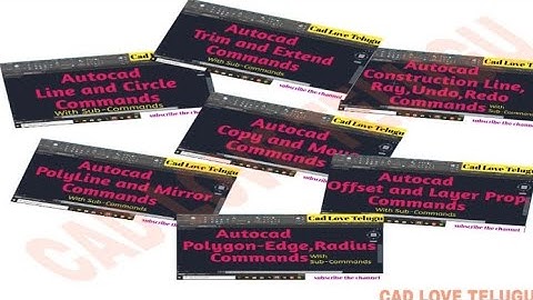 #CadLoveTelugu Autocad 8 classes in one video Leran equal to Institute #learnwithdp learn with dp