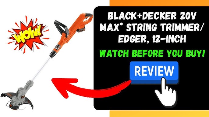 BLACK+DECKER 20V MAX* POWERCONNECT 10 in. 2in1 Cordless String  Trimmer/Edger + Sweeper Combo Kit (LCC222)