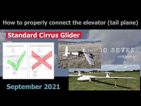How to properly connect the elevator on a Standard Cirrus glider | Previous Fatal Accidents ...