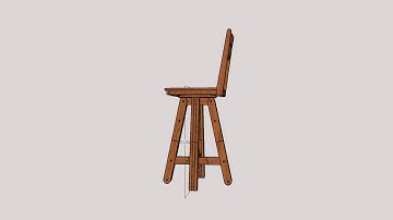 Sketchup Bar-stool Animation - Easy to customize DIY stool