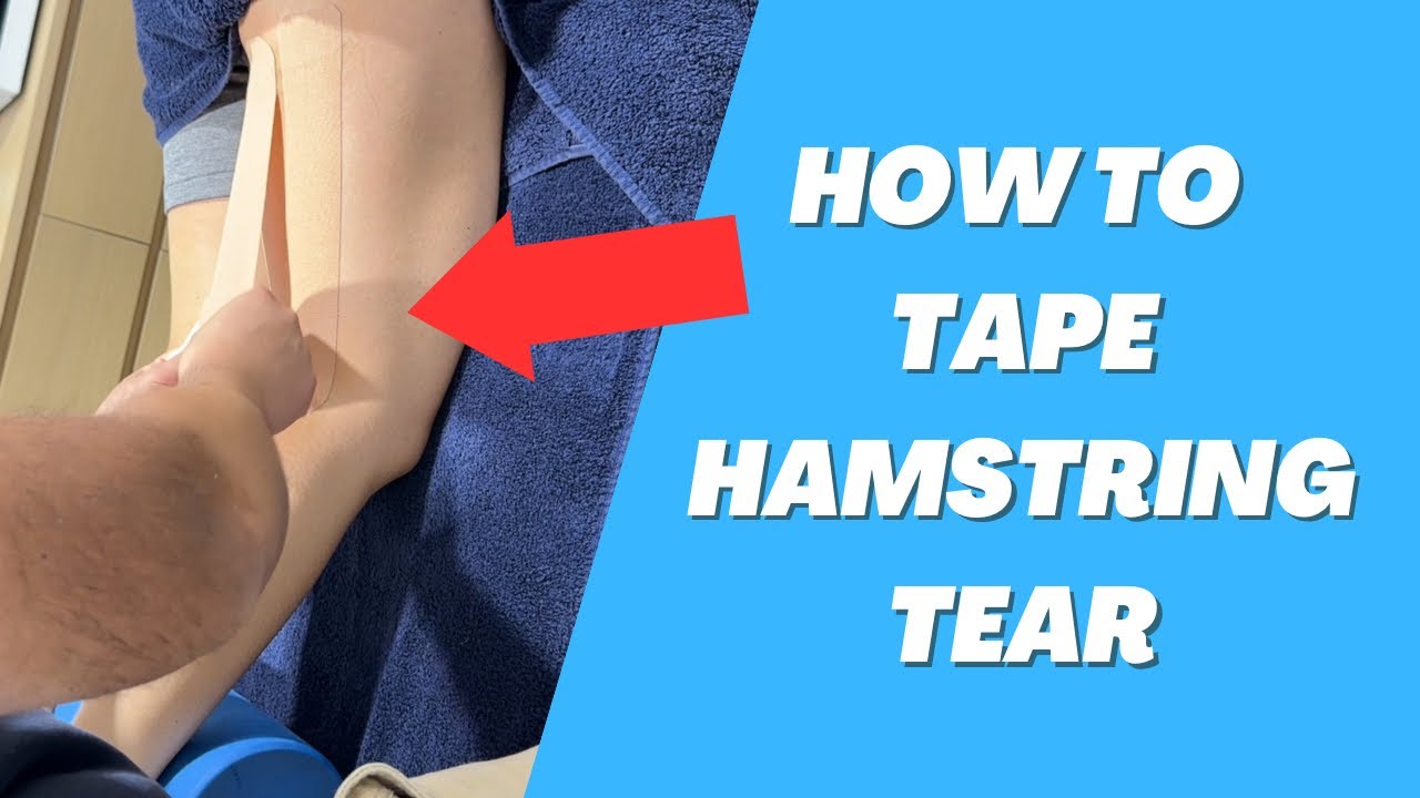 How to tape hamstring tear YouTube