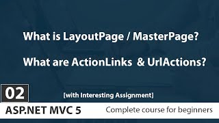 ASP.NET MVC 5 Tutorials for beginners in urdu/hindi 2018-Layout View,ActionLink & Url Action-Class 2