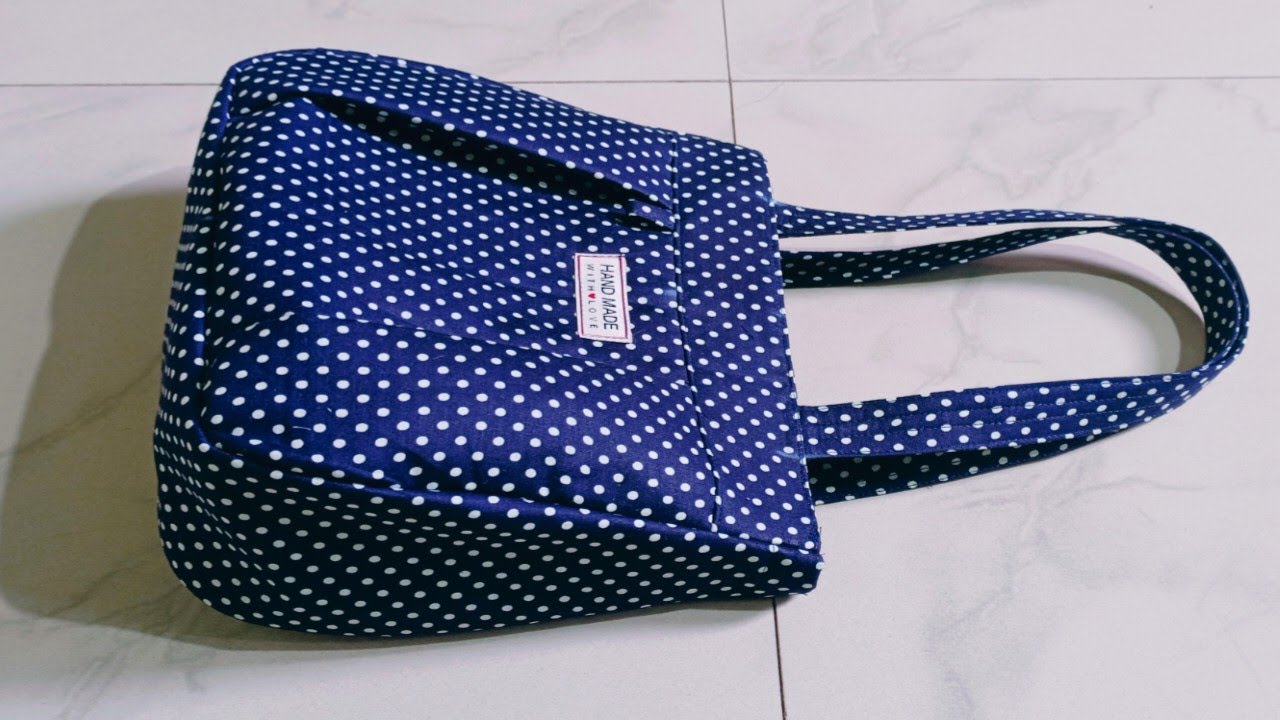 न्यू डिझाईन लेडीज बॅग बैग तैयार | Ladies purse making at home | DIY handbag cutting and stitching 👜