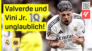 Thumbnail for Kroos als Zuschauer! Vini Jr. und Valverde mit Traumtoren: Real Madrid - Villarreal | LaLiga | DAZN