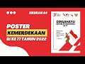 Cara Desain Poster Kemerdekaan Republik Indonesia ke 77 di Canva | Ukuran A4