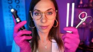 ASMR Ear Cleaning & Eye Exam ~ Something Is In Your Ear!