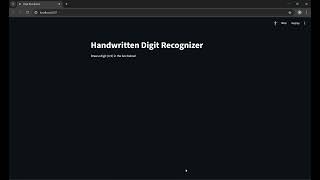 HandWritten Digit Recognizer || CNN , Streamlit #deeplearning #machinelearning #mlprojects