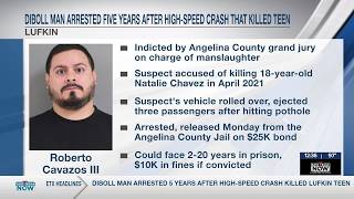 Diboll man arrested 5 years after high-speed crash killed Lufkin teen