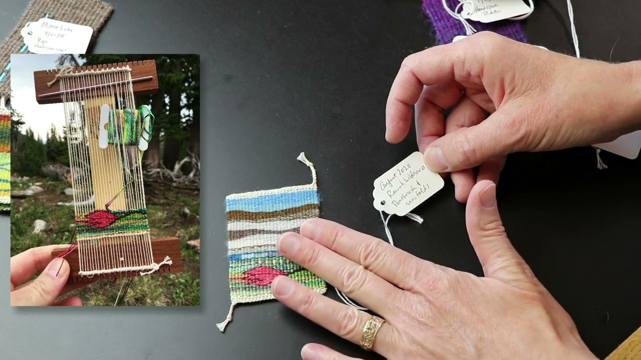 Having fun weaving tiny tapestries | Sketch tapestry - YouTube