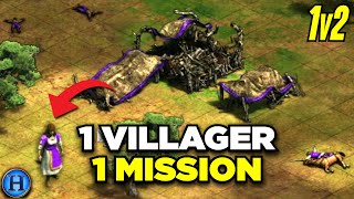 Celebrity I Deleted Everything Except 1 Villager vs 2 Beginners | AoE2 Profile