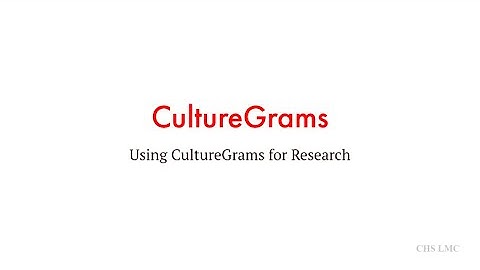 Researching with CultureGrams - CHS LMC - [Video Tutorial]