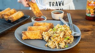 ARROZ FRITO & ROLLO FRITO CON ARROZㅣReceta FacilㅣComida Coreana