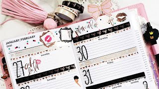 DOLLAR TREE PLANNER Plan With Me GLAM GIRL Food Diary Planner Spread