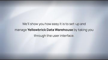 Getting Started with Yellowbrick Data Warehouse