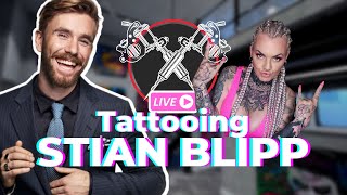 🔴Live Tattoo Session with the Hilarious Stian Blipp: TV Host, Dancer, Musician and Comedian!