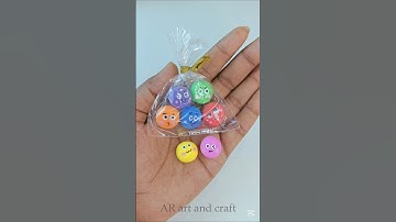 DIY mini clay art 🌈 #shorts #youtubeshorts #art #craft