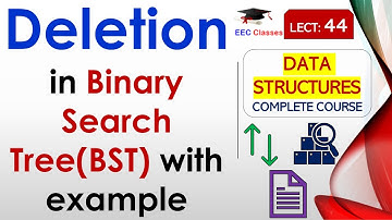 L44: Deletion in Binary Search Tree(BST) with example | Data Structures Lectures Hindi