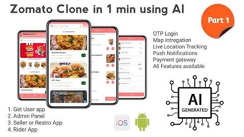 Part 1 🛵 Multi Vendor Food Delivery App Using AI | Zomato & Swiggy Clone in 1 Minute! 🔥