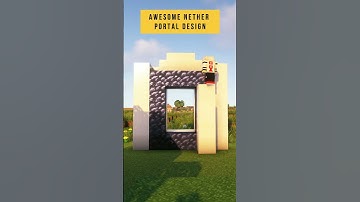 MINECRAFT | Awesome Nether Portal Design #minecraft