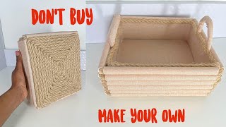 I made this from paper straws, Jute and cardboard #cute #video #diy