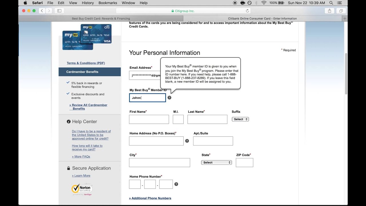 how to apply for the best buy credit card