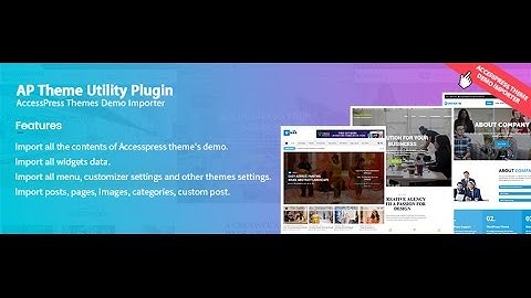 How to Install Free Demo Content for WordPress Site - AP Theme Utility Plugin | WordPress Tutorial