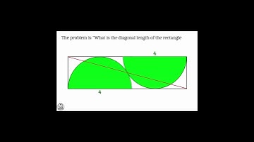 Diagonal of Rectangle | Semicircles inside rectangle problem | Advanced math problems | Mathematics