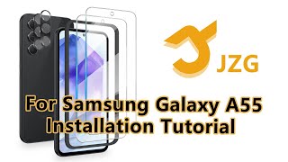 Samsung Galaxy A55 Screen Protector Installation and Fingerprint Unlock Tutorial