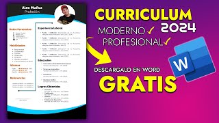 CURRICULUM HECHO EN WORD | Como hacer un CV Atractivo en WORD | Plantilla Gratis!