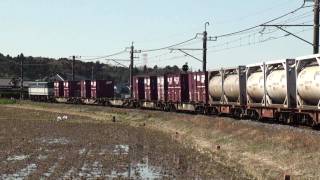 2010-03-11 [成田線] EF65 1070 + コキ100系 + コキ200系, 高速貨72