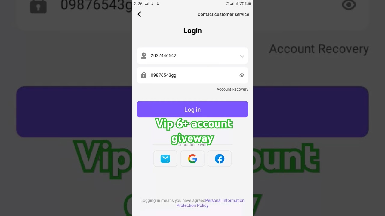 vip 5+ account giveway