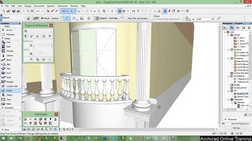 Part 8 - Side column - ArchiCAD 18 tutorial 2015 A to Z ( Full HD)