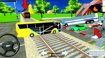 Yellow Coach Bus Vs Railway Patri Accident Zone - Bus Simulator : Ultimate #9 Android iOS Gameplay