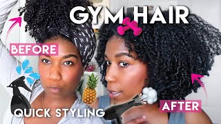 quick natural hair gym styling workout with natural hair