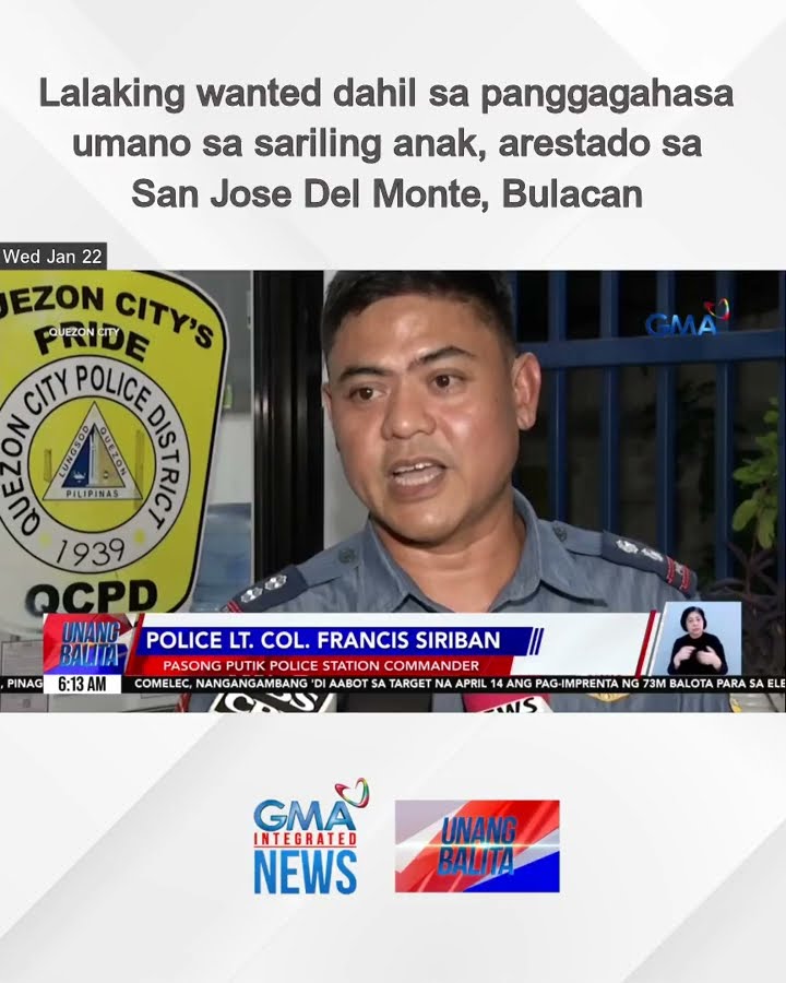 Lalaking wanted dahil sa panggagahasa umano sa sariling anak, arestado sa San Jose.. | Unang Balita