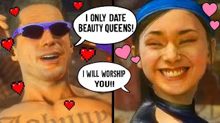 MK11 - JOHNNY CAGE FLIRTY INTROS Vs All Female Kombatants [UPDATED] - Mortal Kombat 11 DLC Intros