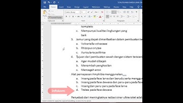 Membuat nomor urut otomatis di word untuk soal #belajarmicrosoftoffice
