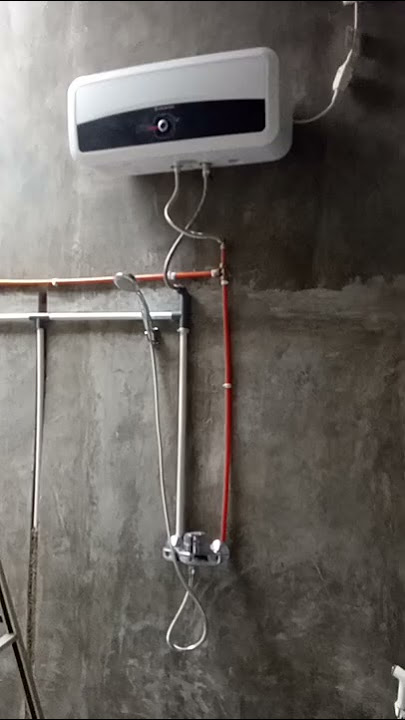 instalasi pipa water heater listrik non instant ariston