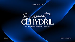 CE31-1: HYDRAULICS LAB - Experiment 5