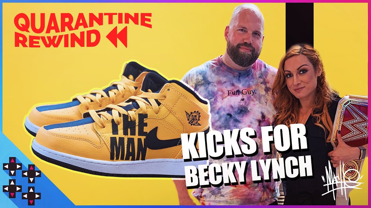 becky lynch yellow nike shoes