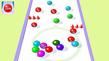 Balls Run Merge 2048 ! All Levels Gameplay Part 3 android,ios