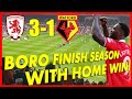Middlesbrough 31 watford  vlog  boro finish season with home win