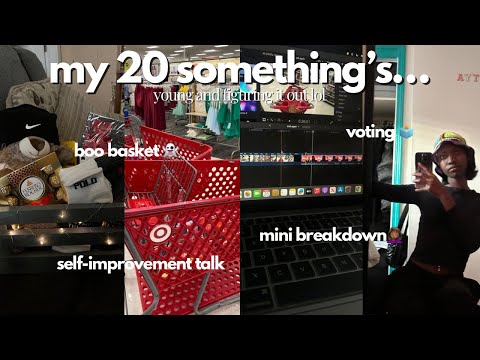 my 20 something’s…🌟| self-improvement talk + making a boo basket 👻 + going to vote & more
