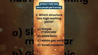 High Melting Point? Only 1 Answer Is Correct 😳#chemistryshorts #viral #chemistry