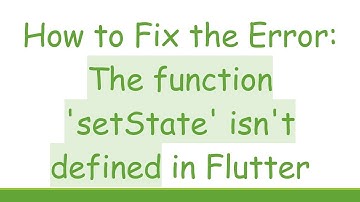 How to Fix the Error: The function 