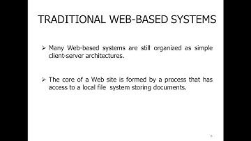 Distributed Web Based System -Traditional Web Based System