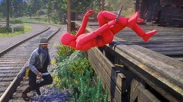 NPC Euphoria Physics! - RED DEAD REDEMPTION 2   NPC Wars #104