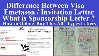 Major Different Sponsorship Letter and  Emetason Letter Which One Best for Visa Application Time