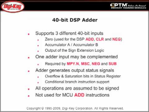 dsPIC30F DSP Engine & ALU